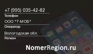 Кто звонил с 9950354282 - регион и оператор
